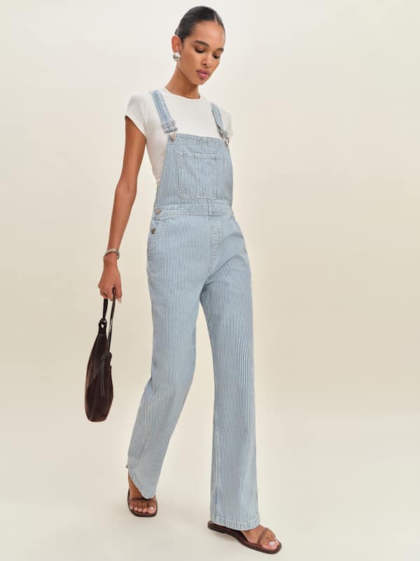 Arlo Denim Overalls - Island Stripe